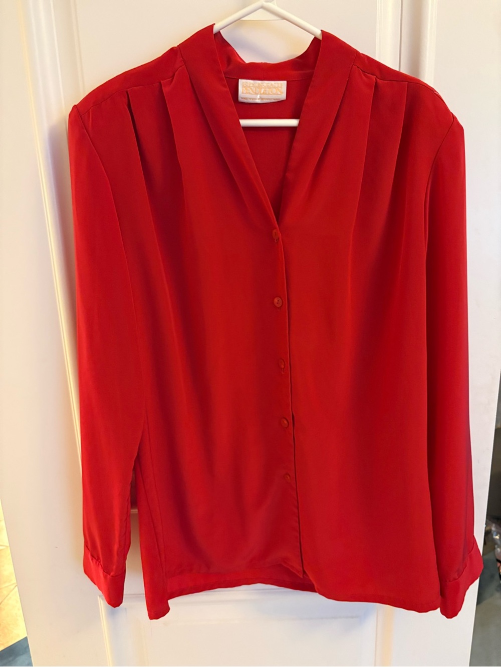 Vintage Pendleton Red Button-Front Women's Blouse